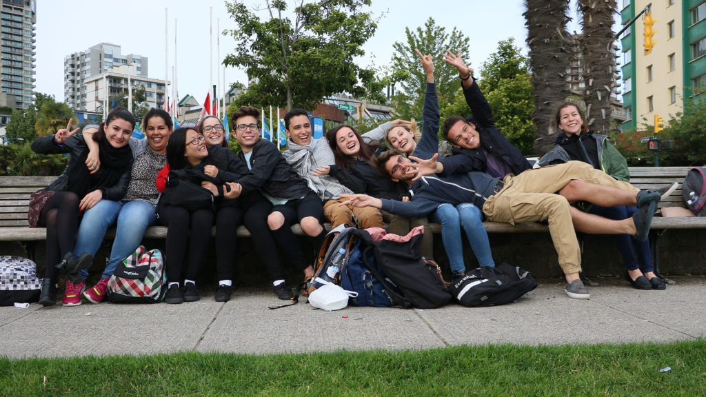 Groupe d'étudiants à Vancouver